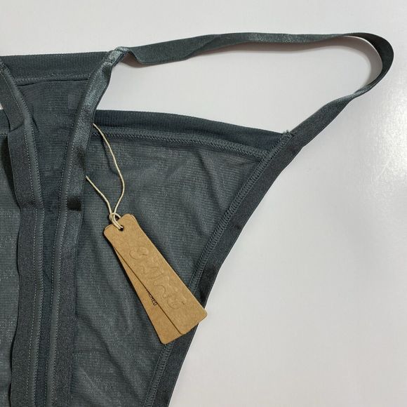 Skims Summer Mesh Thong Panty Panties Women's 4X Green Deep Sea Sheer Sexy NEW - Picture 7 of 11